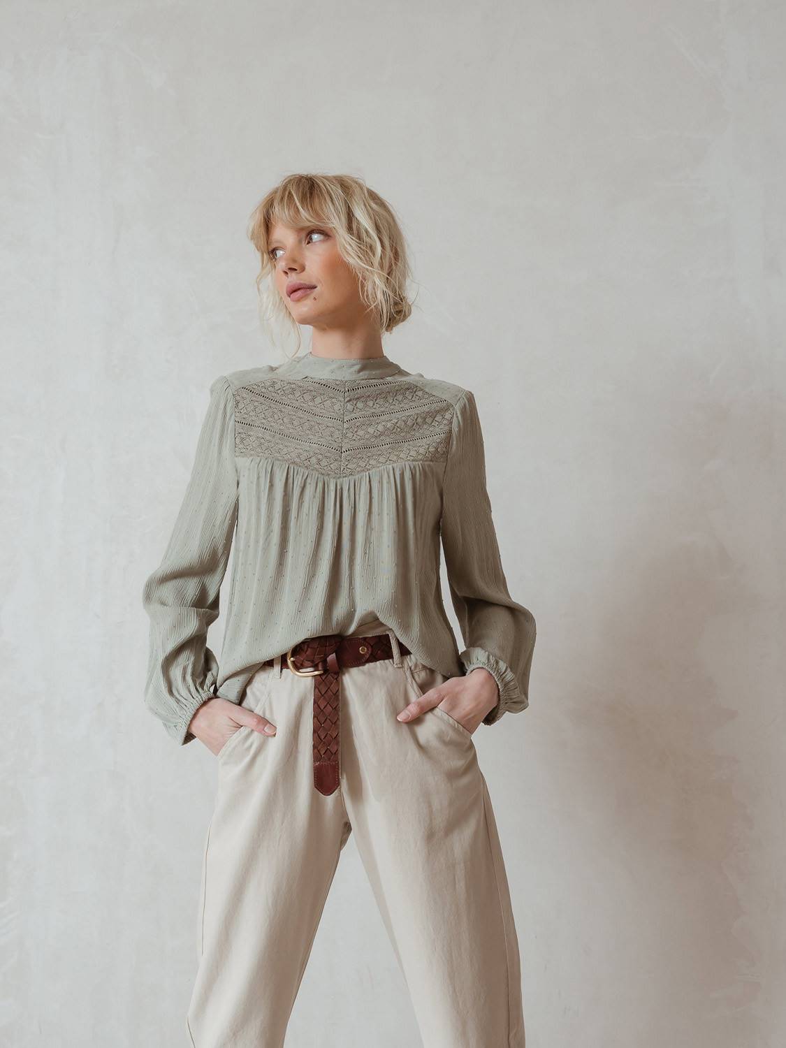 PLUMETI LACE BLOUSE