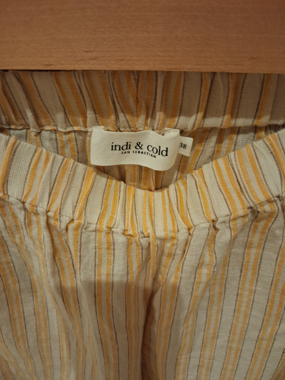 Striped linen trousers