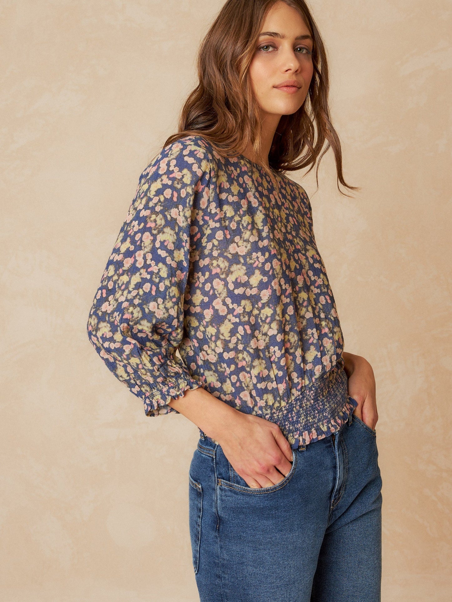 BLUSA ALGODÓN CREPADO