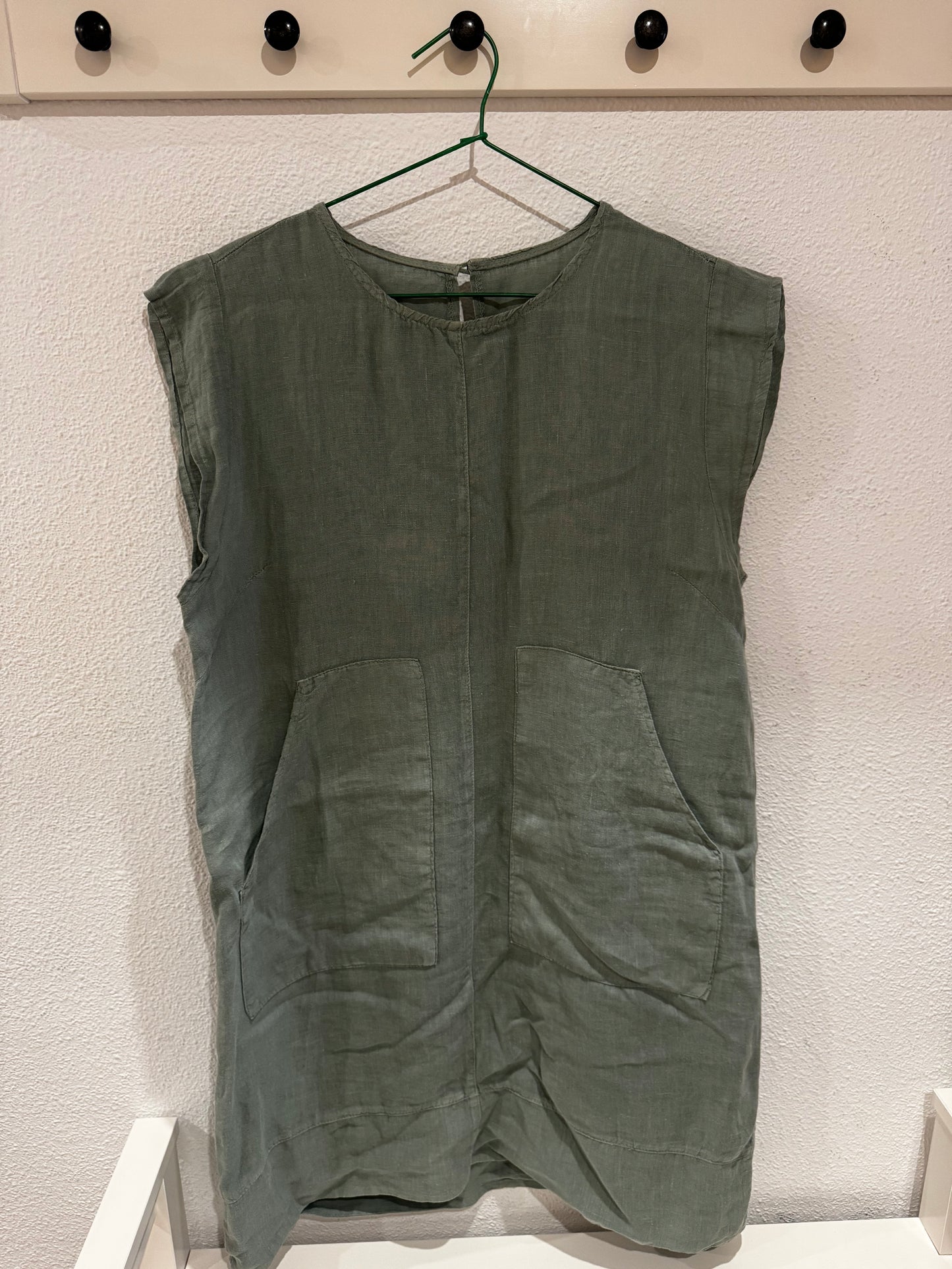 Vestido verde lino