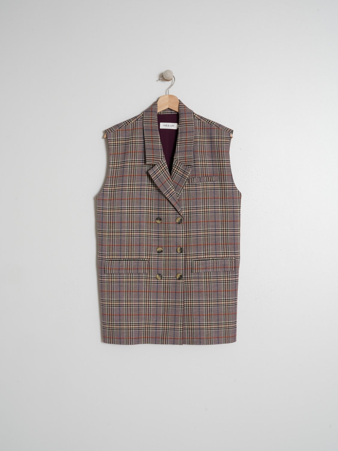 TARTAN CHECK VEST