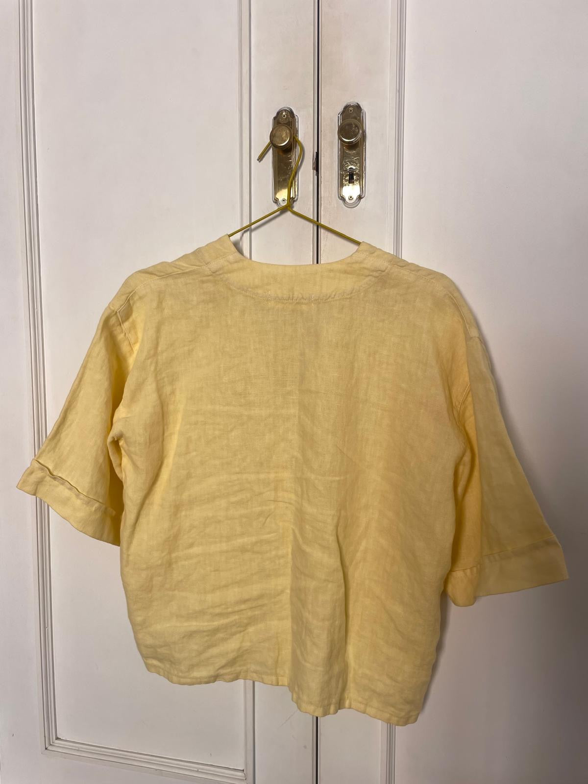 SOBRECAMISA CROP LINO