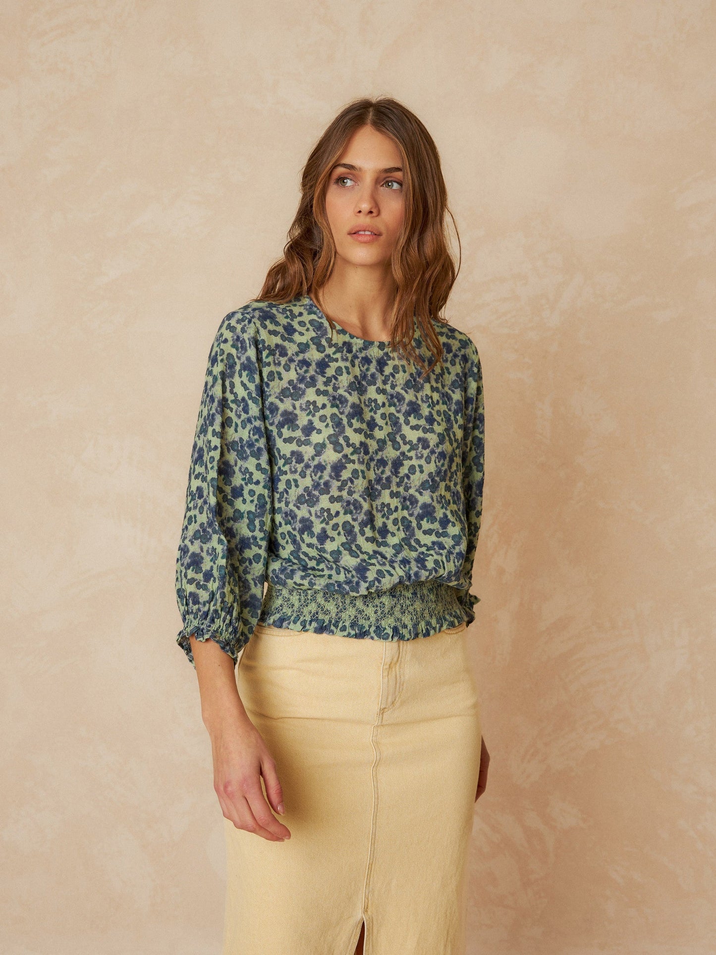 BLUSA ALGODÓN CREPADO