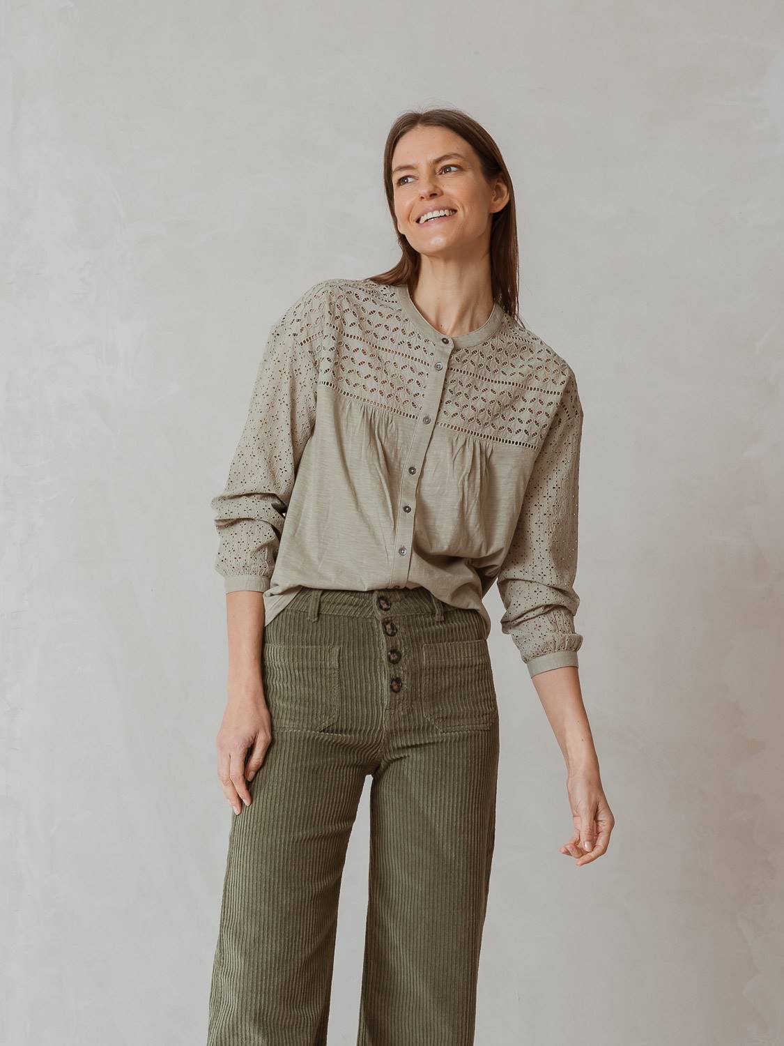 COTTON OPENWORK SHIRT