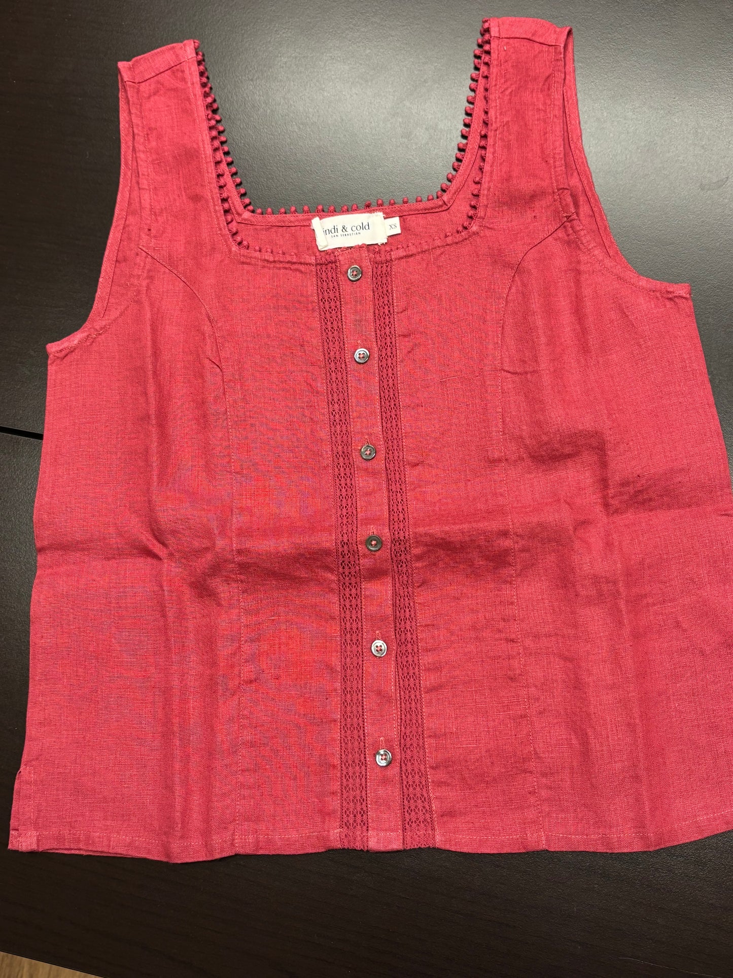 Camiseta tirantes lino