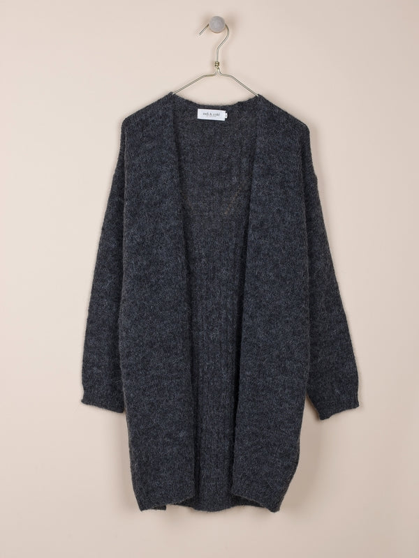CHAQUETA LARGA CON ALPACA