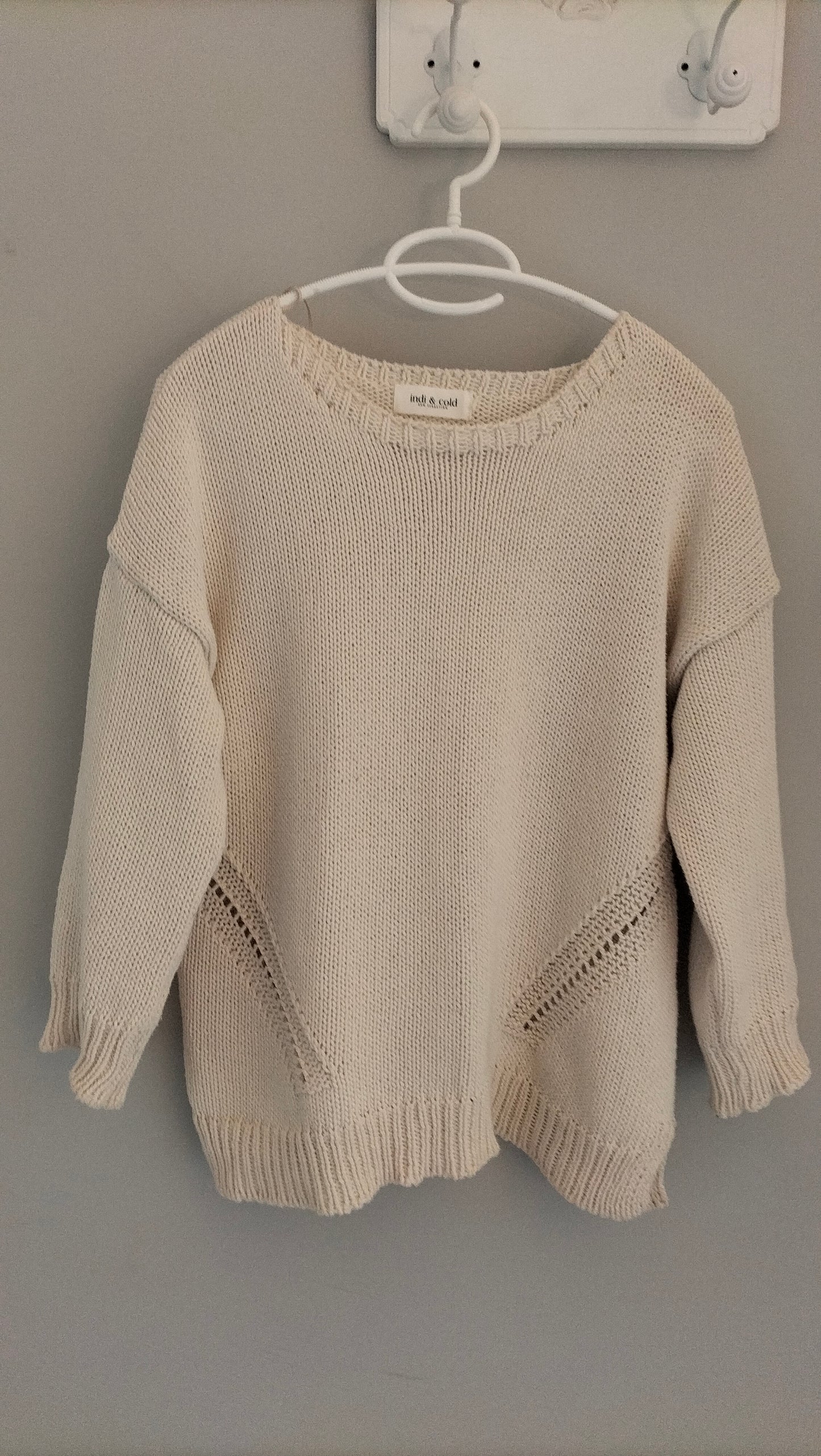 Jersey con algodón y calados
