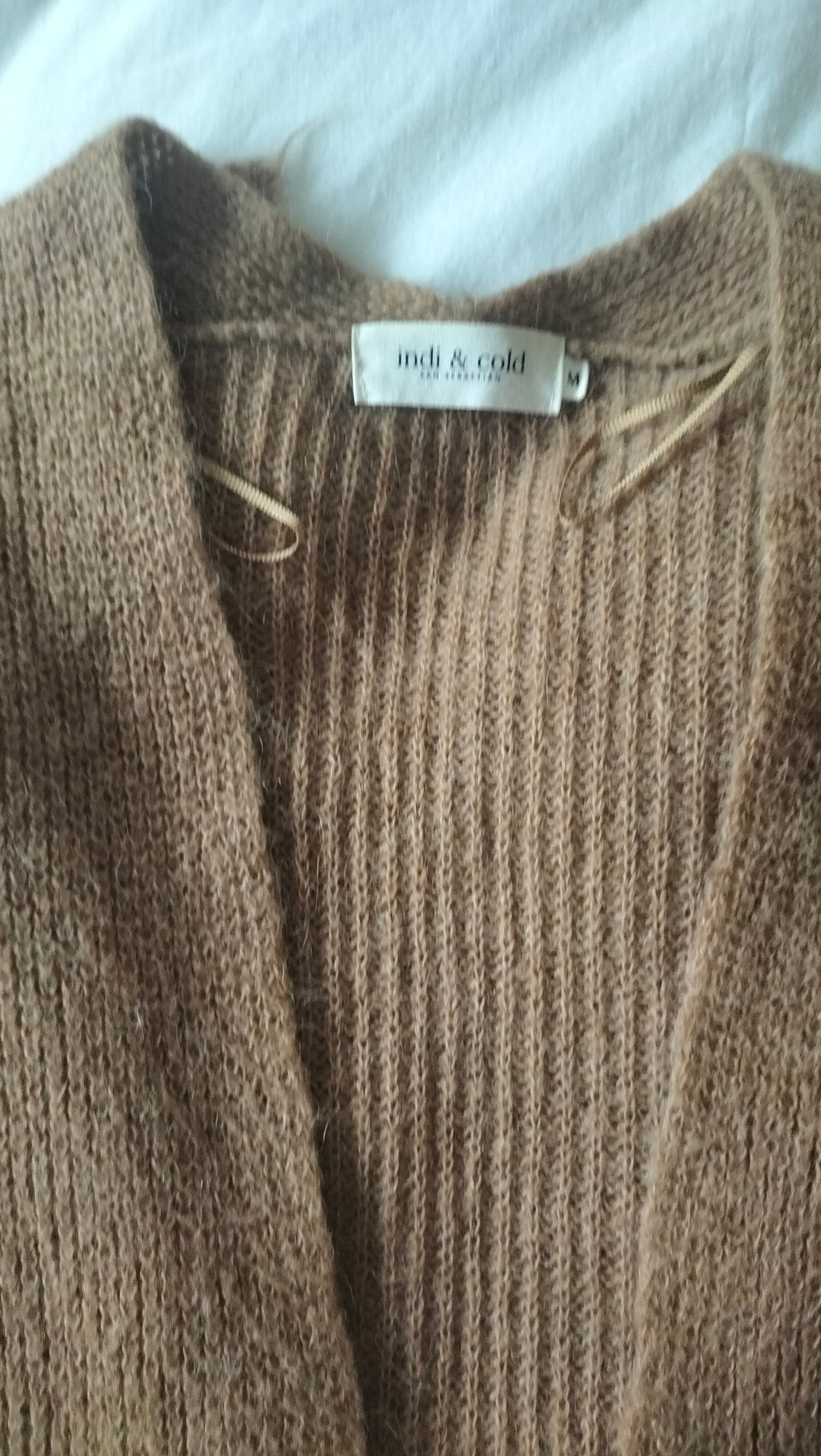 Veste longue en maille