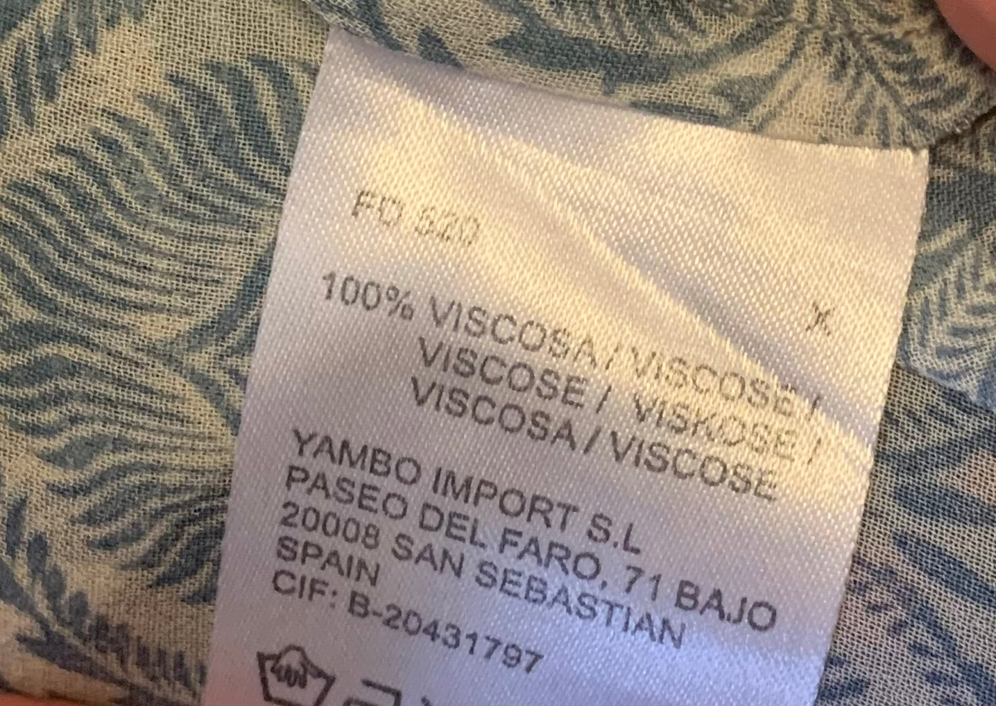 Blusón estampado tonos azules