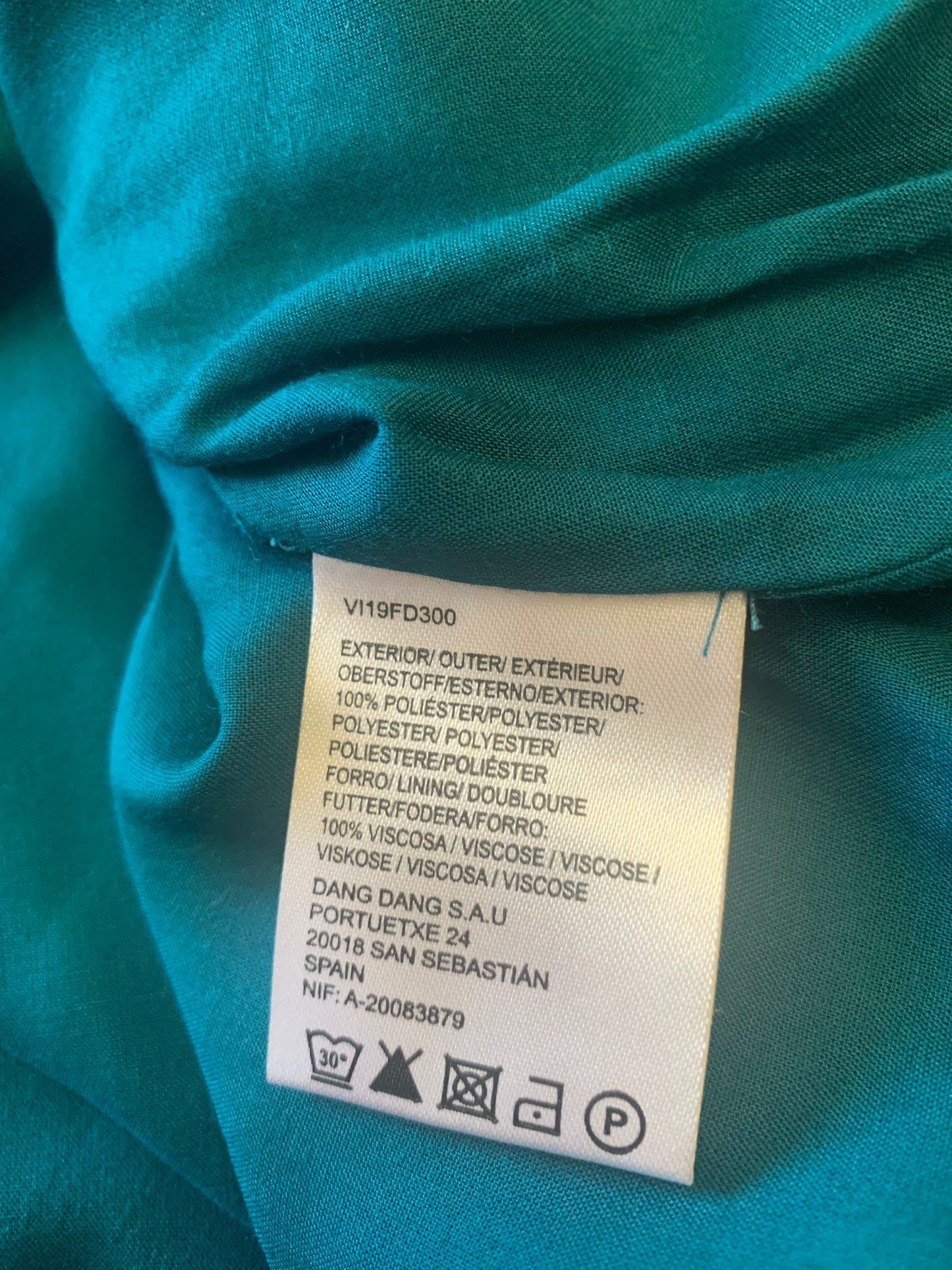 Chemise verte à imprimé oriental
