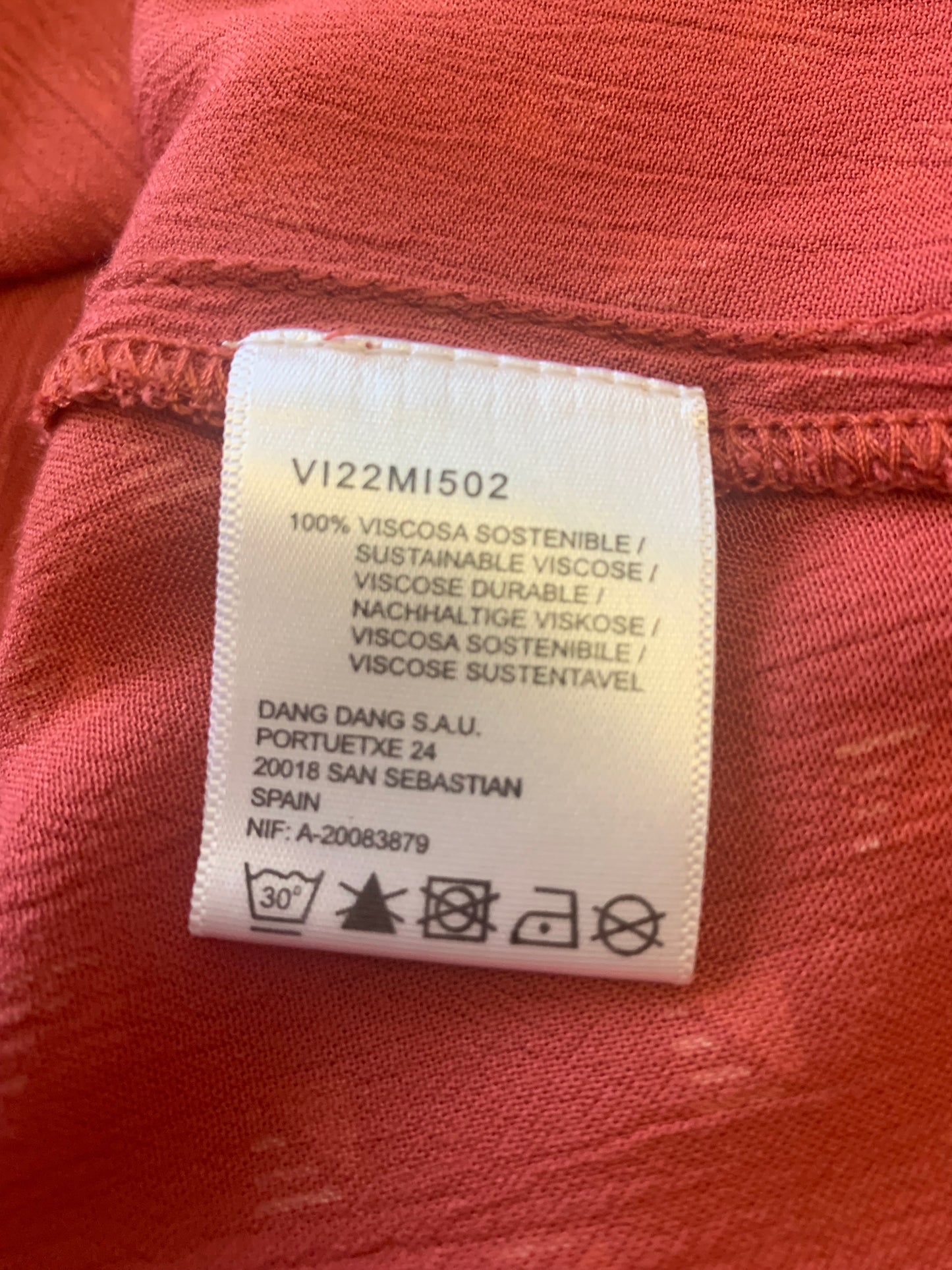 Chemise rouge à manches longues