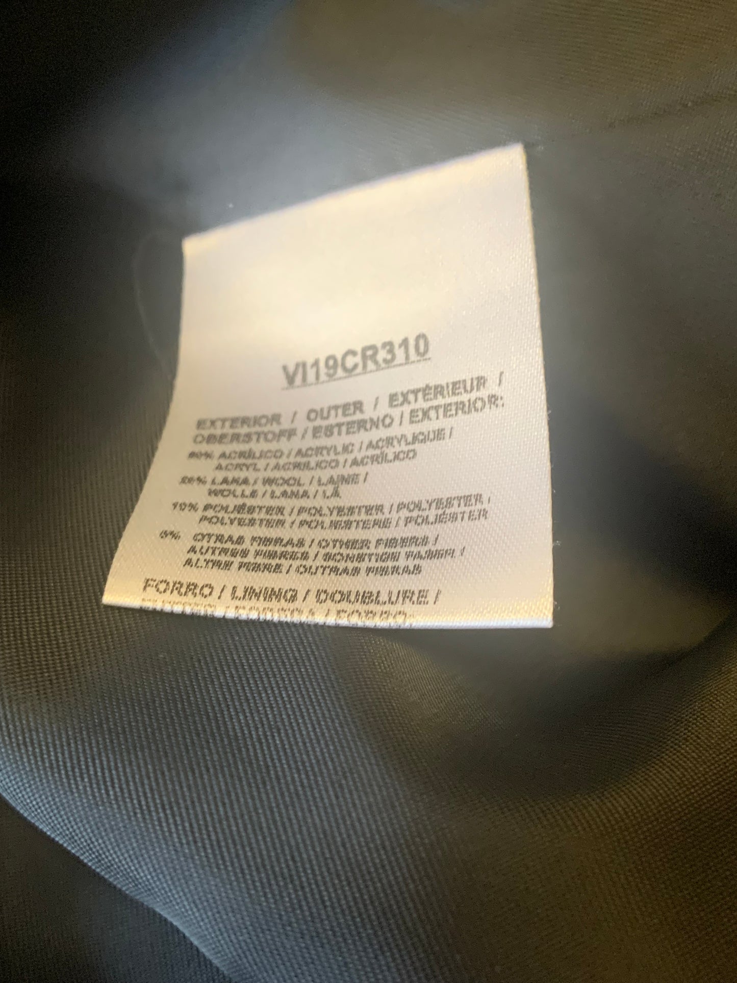 Abrigo verde jaspeado