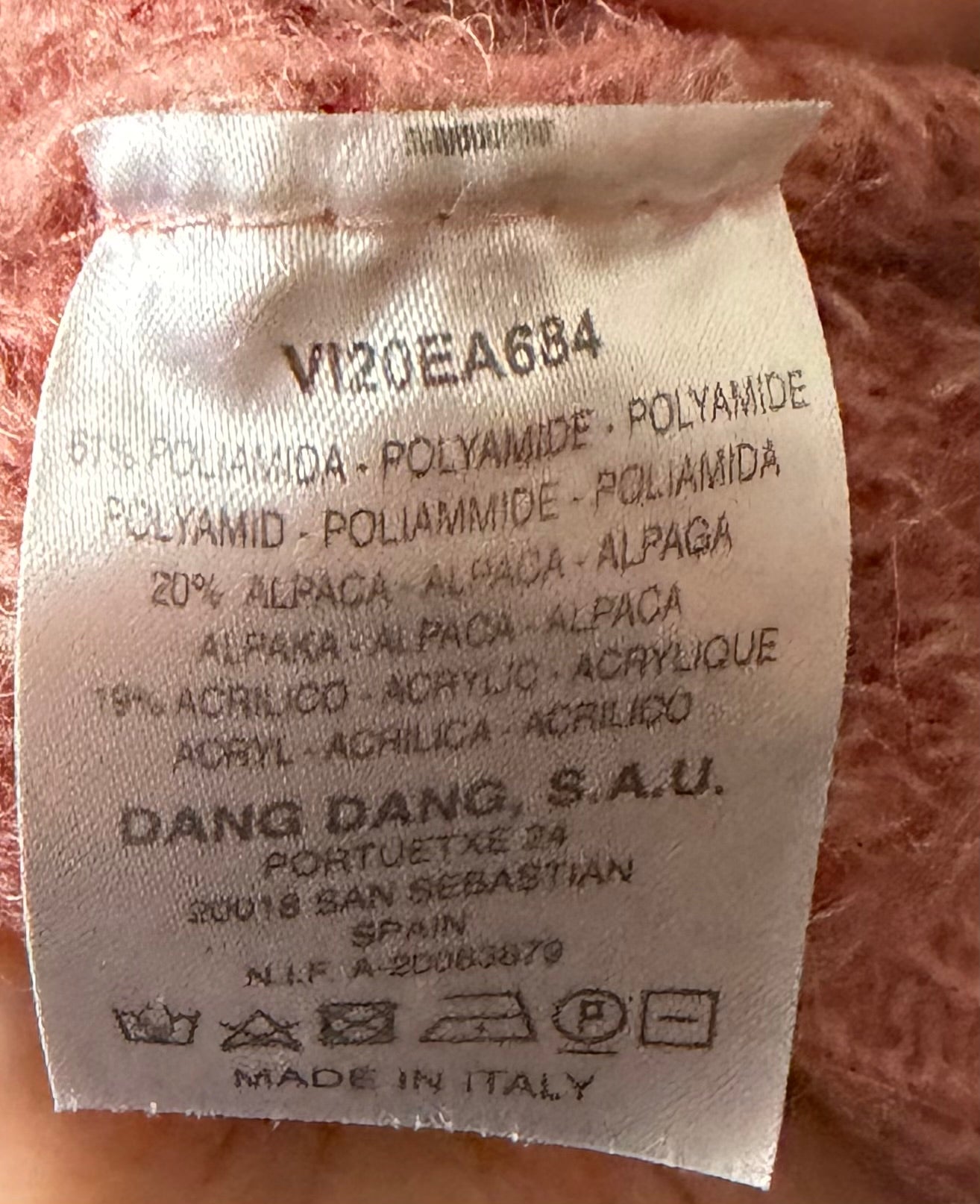 Jersey rombos rosa - granate