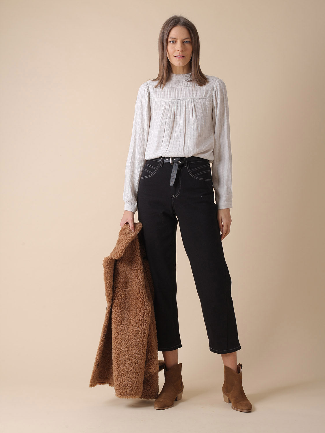 BLUSA EN VISCOSA CON VAINICA