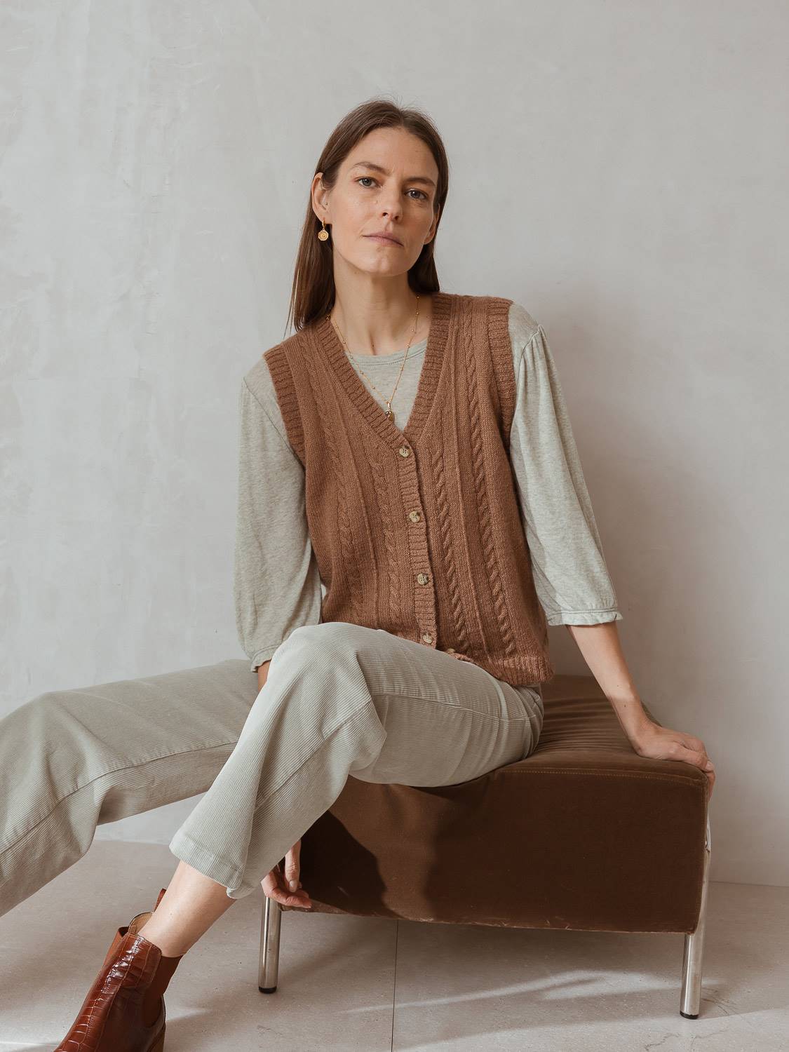 CHALECO TRENZADO MOHAIR