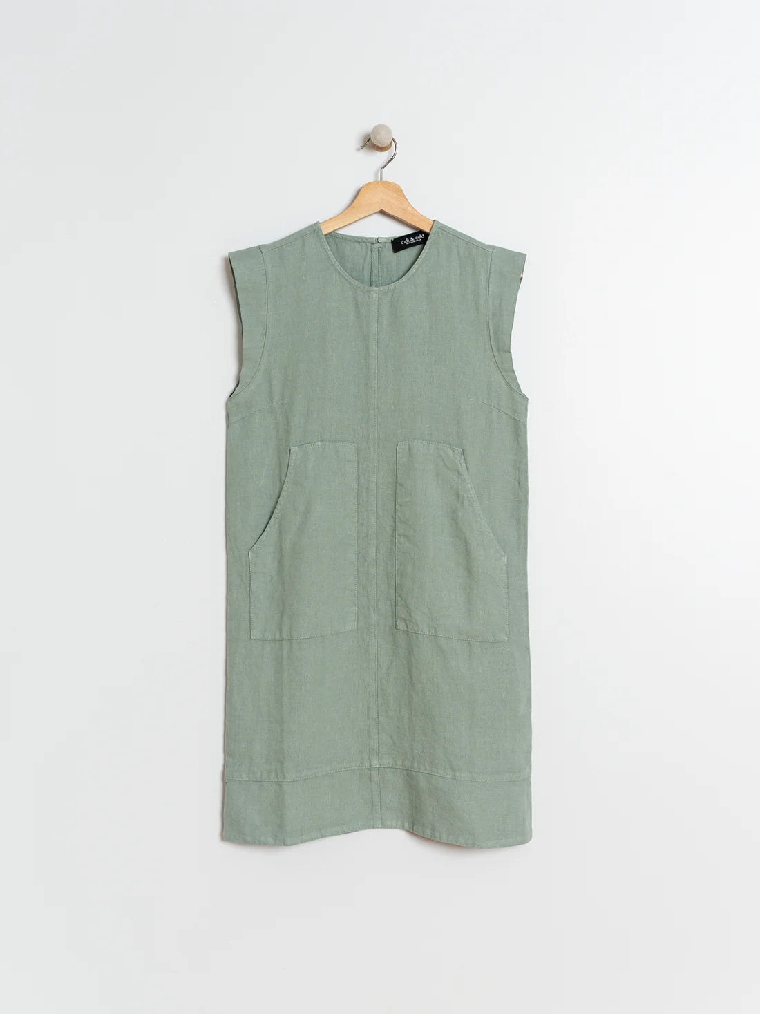 Vestido verde lino