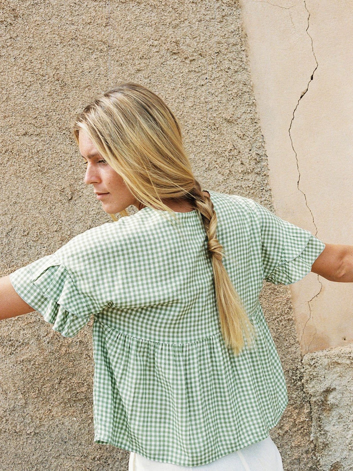 BLOUSE À VOLANTS VICHY