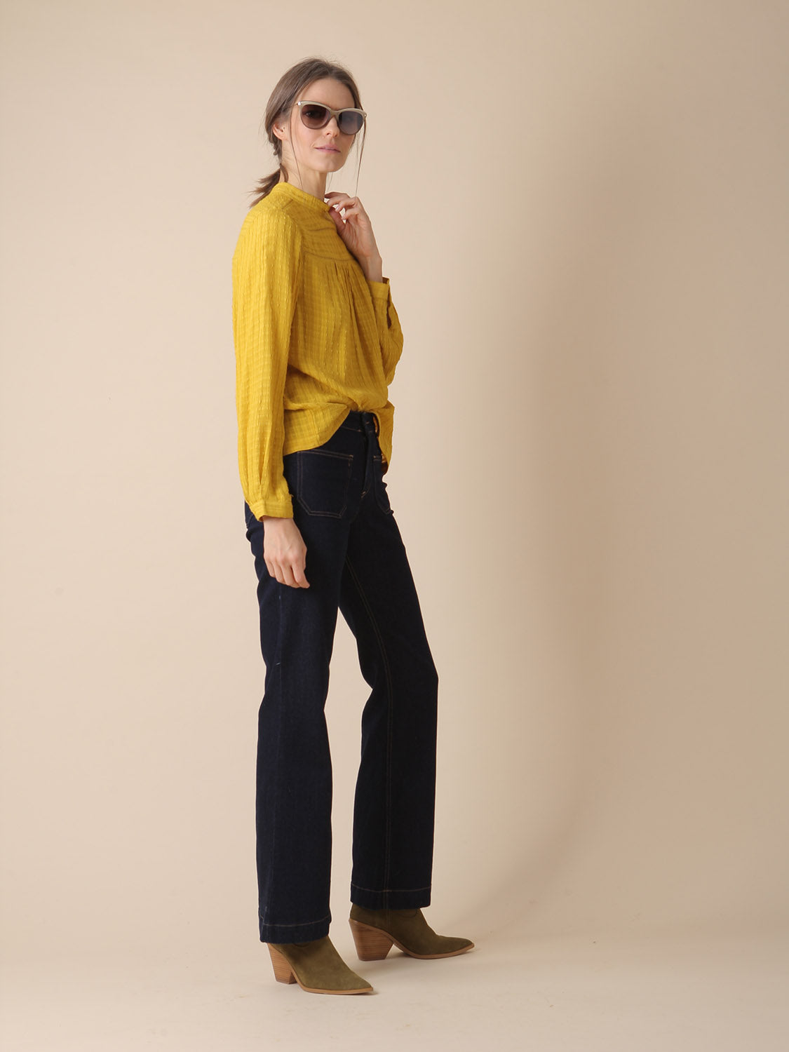 BLUSA EN VISCOSA CON VAINICA