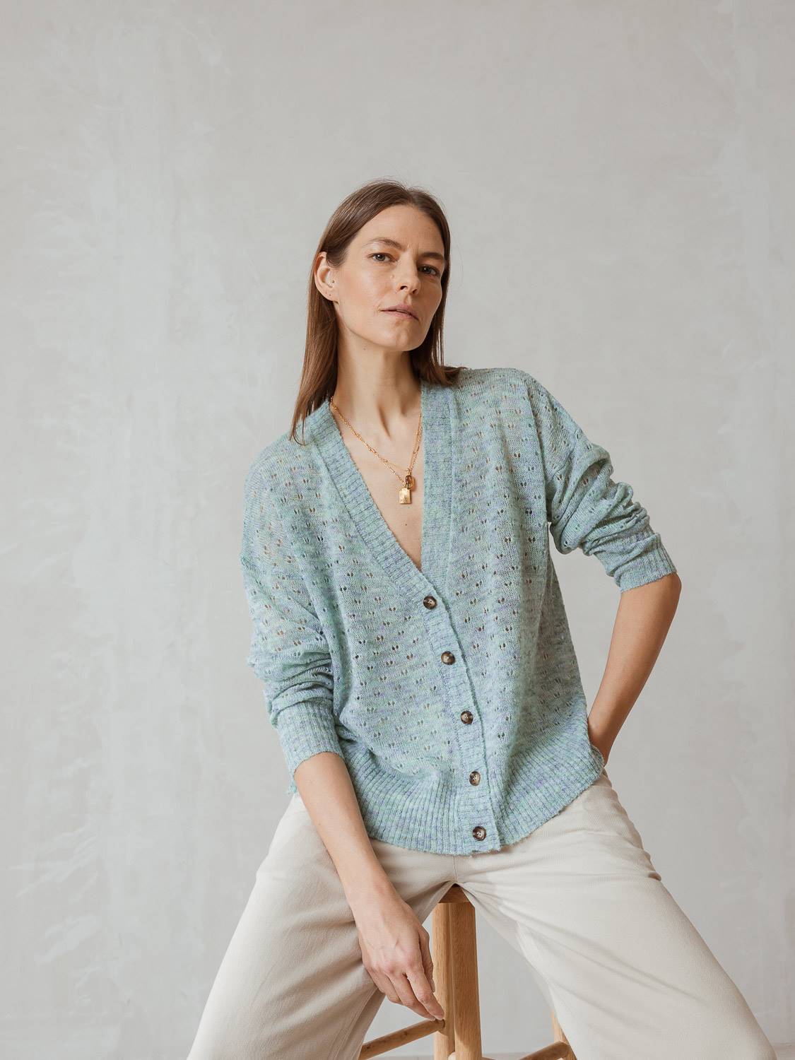 OPENWORK KNITTED JACKET
