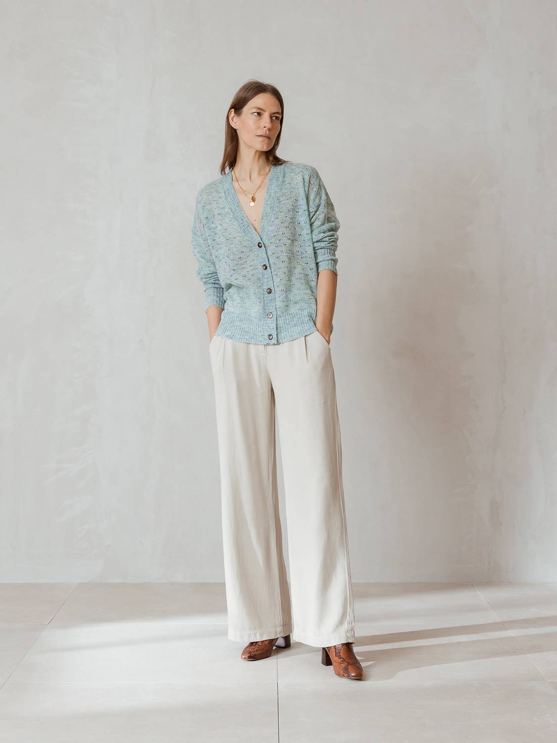 OPENWORK KNITTED JACKET