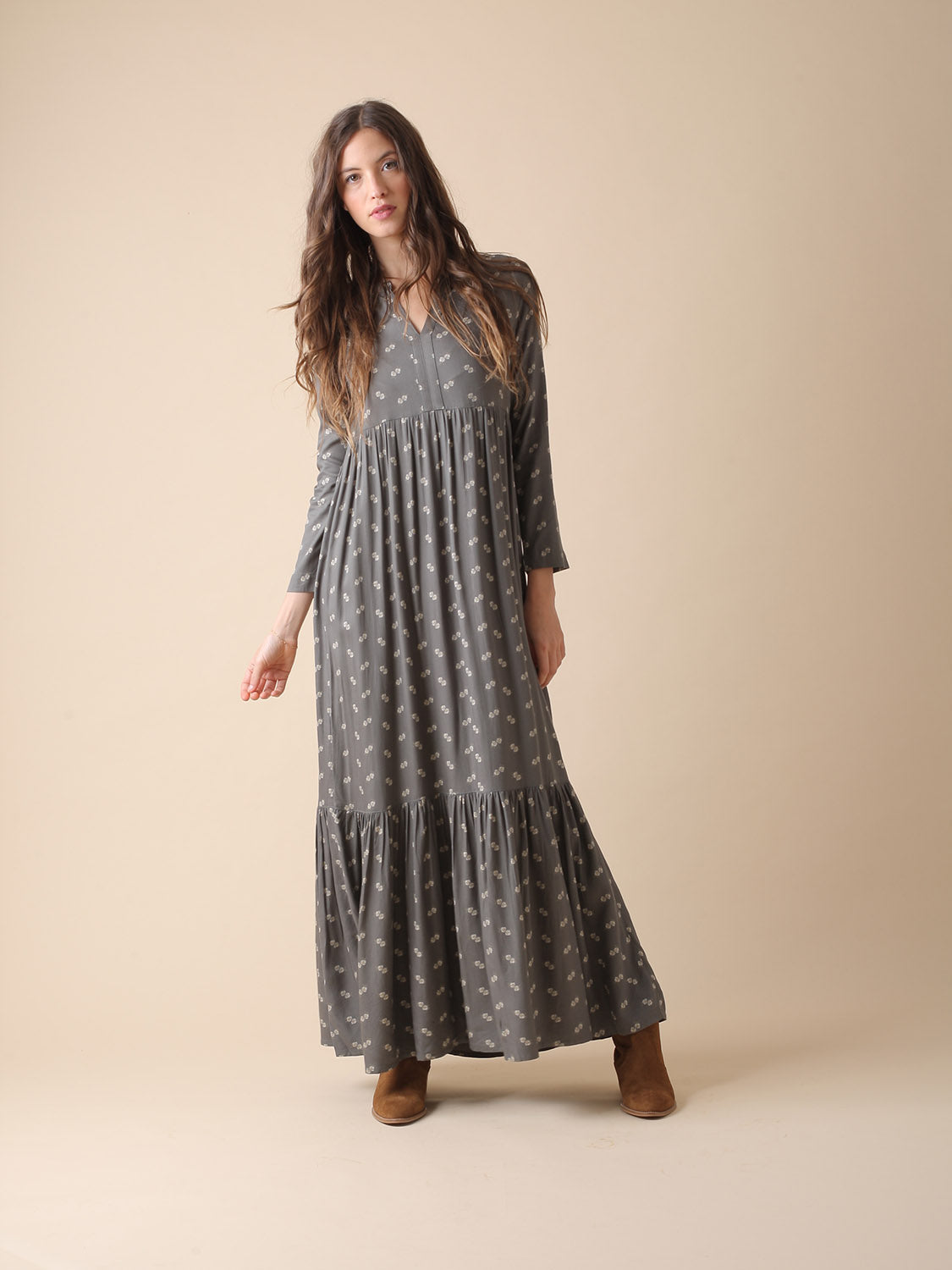 VESTIDO JANE EN VISCOSA ESTAMPADA