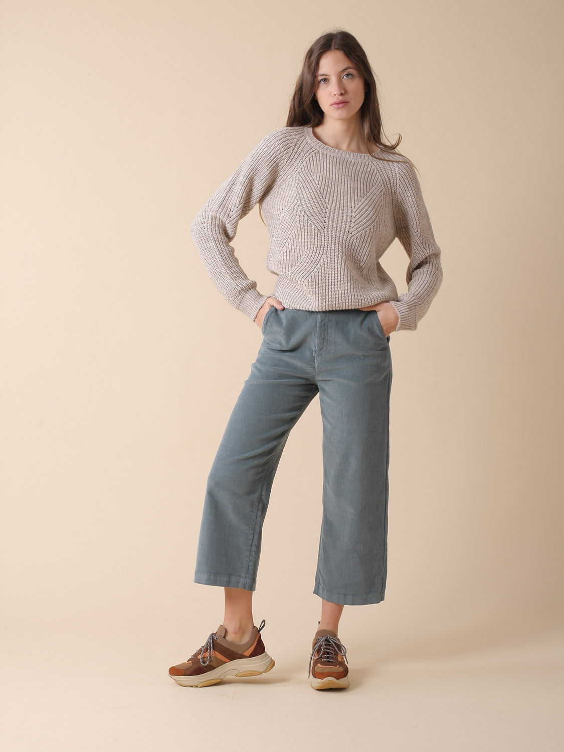 PANTALON EN VELOURS CÔTELÉ GINA