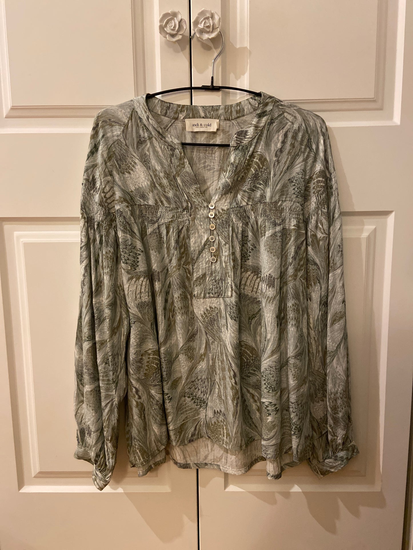 CHEMISIER IMPRIMÉ MARBRE