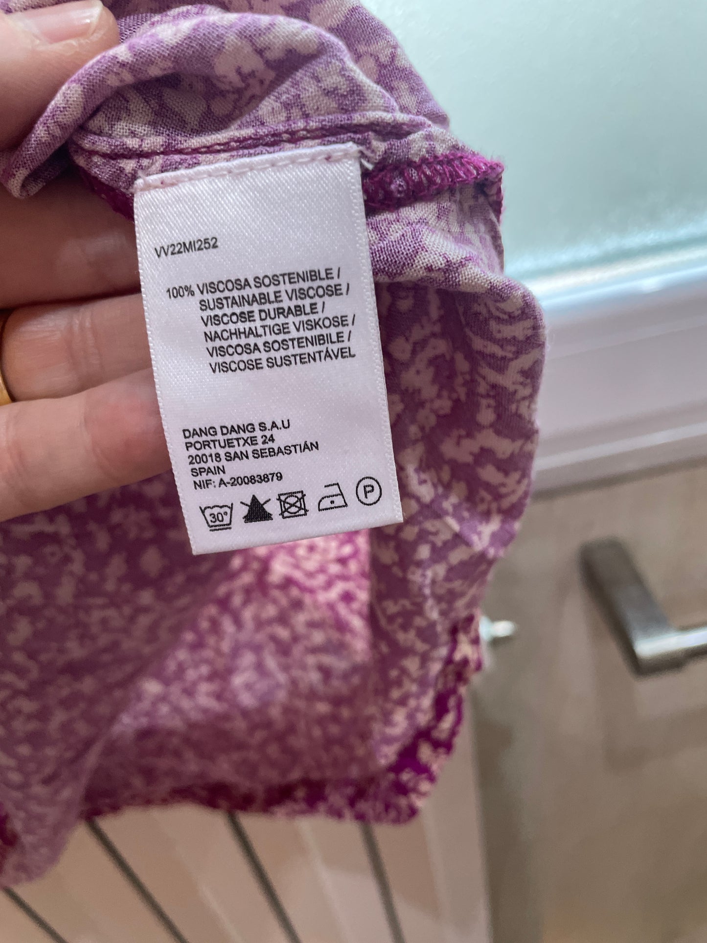 Fuchsia floral blouse