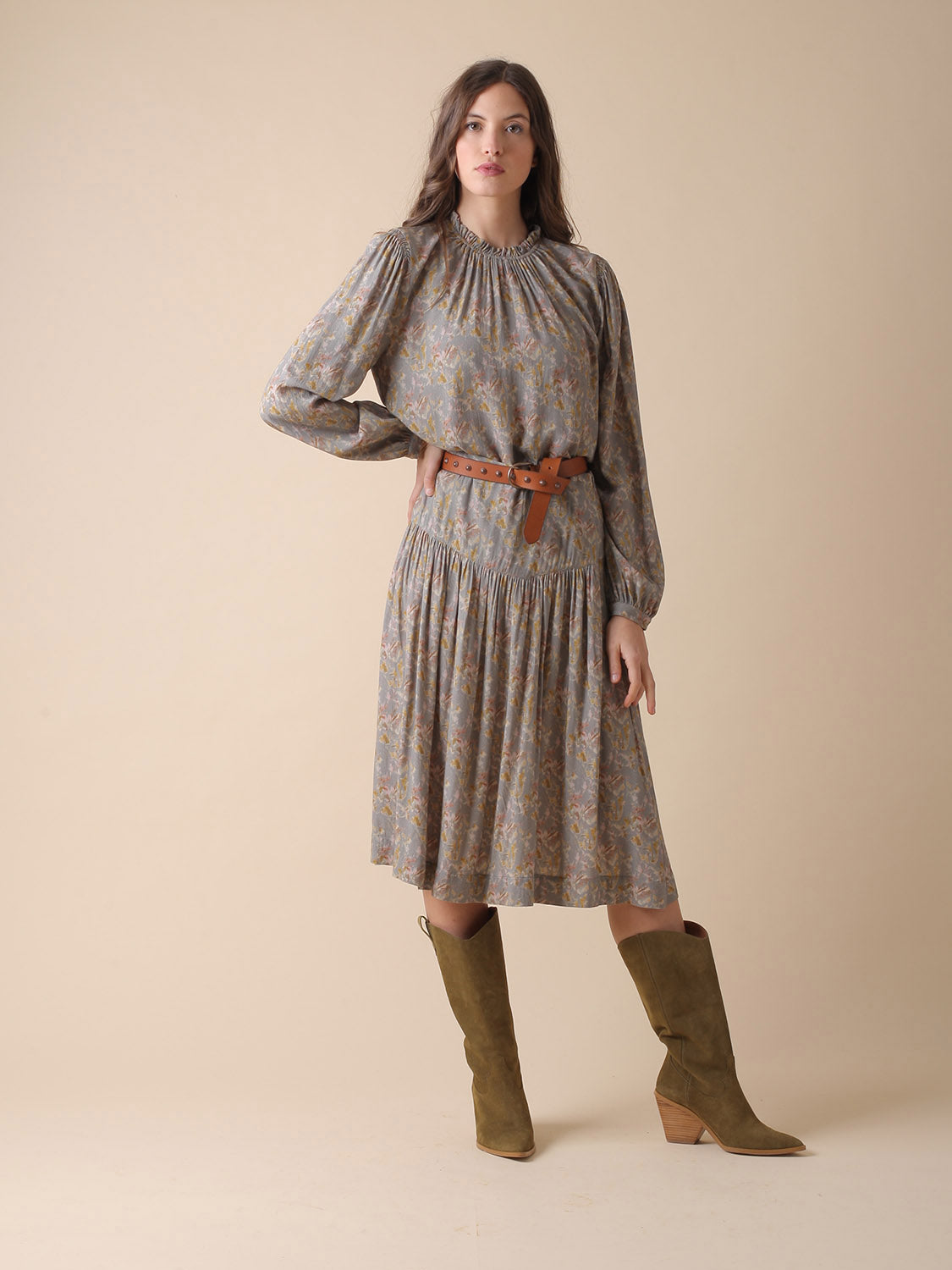 FALDA PRINT FLORAL EN VISCOSA ECOVERO