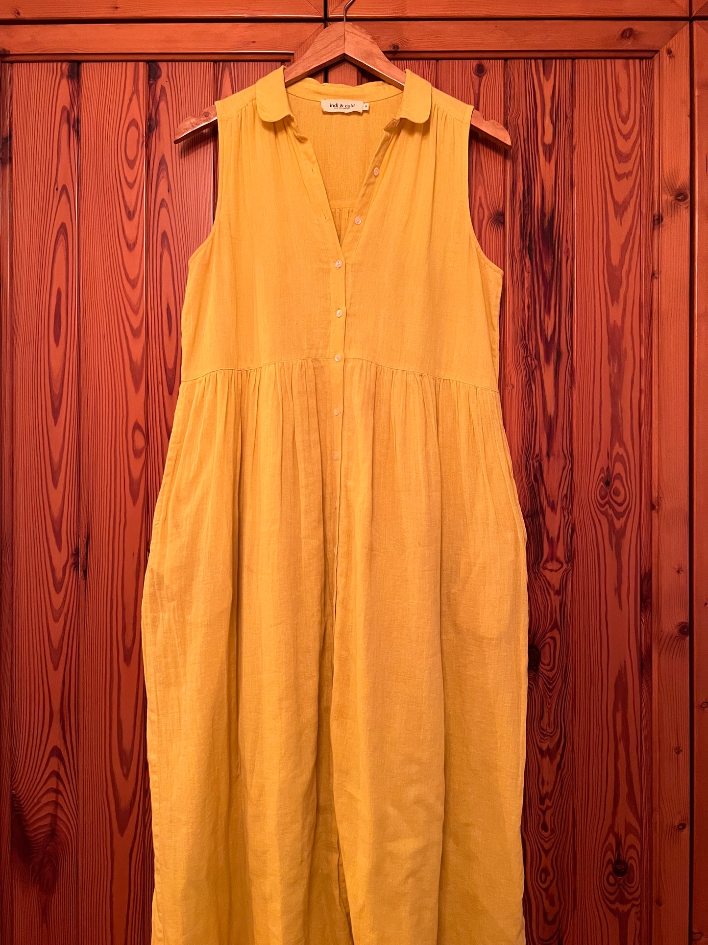 Vestido lino amarillo