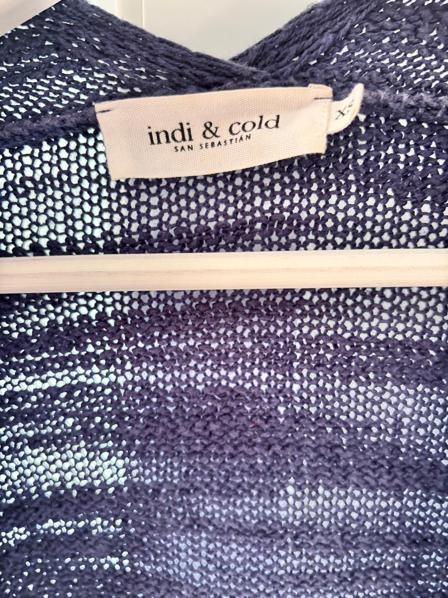 Chaqueta de algodón y lino azul marino