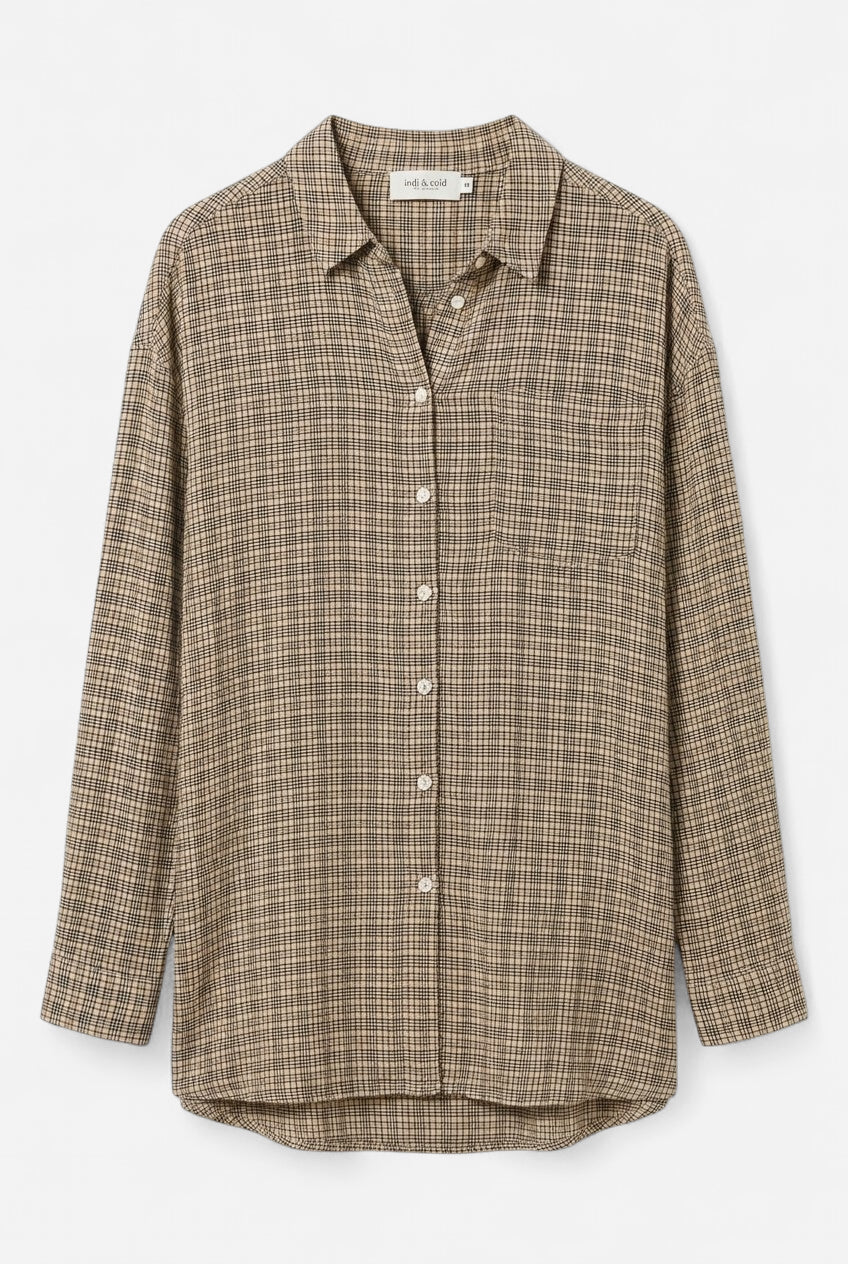 Brown checkered shirt