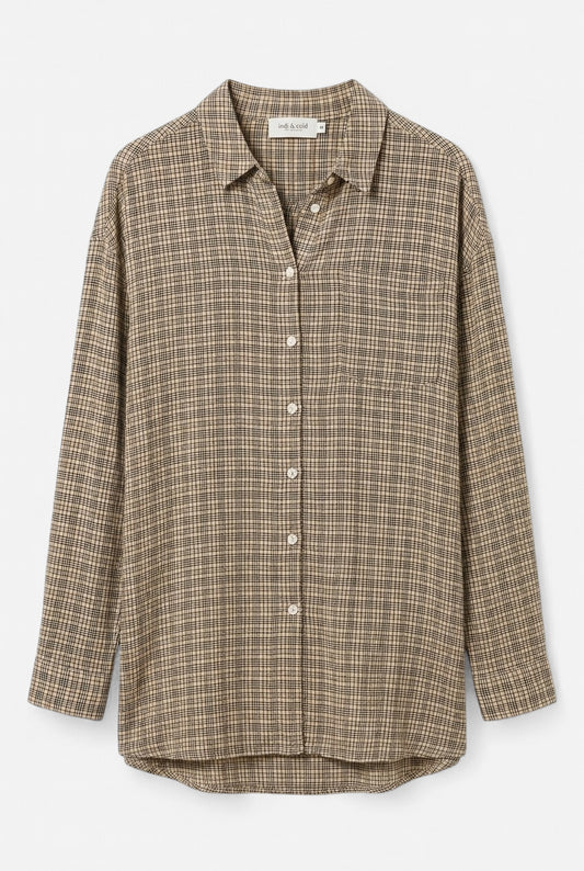 Brown checkered shirt