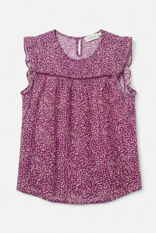 Fuchsia floral blouse