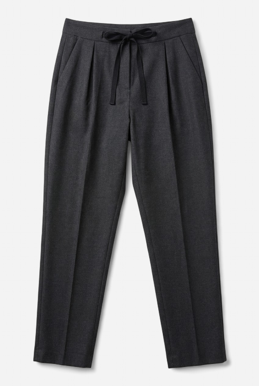 Pantalon à pinces gris anthracite