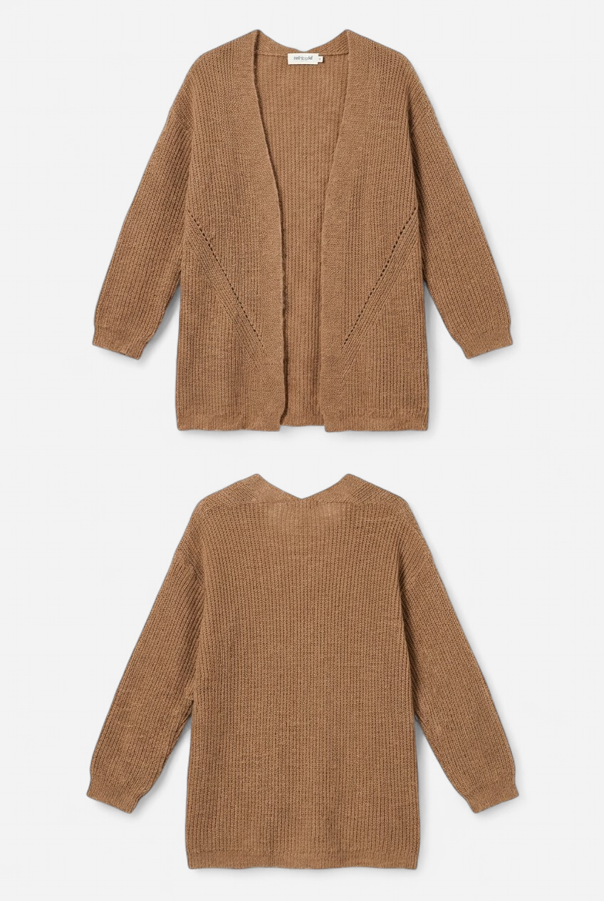 Veste longue en maille