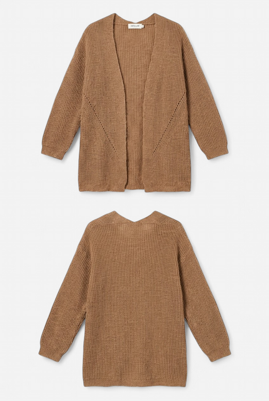 Veste longue en maille