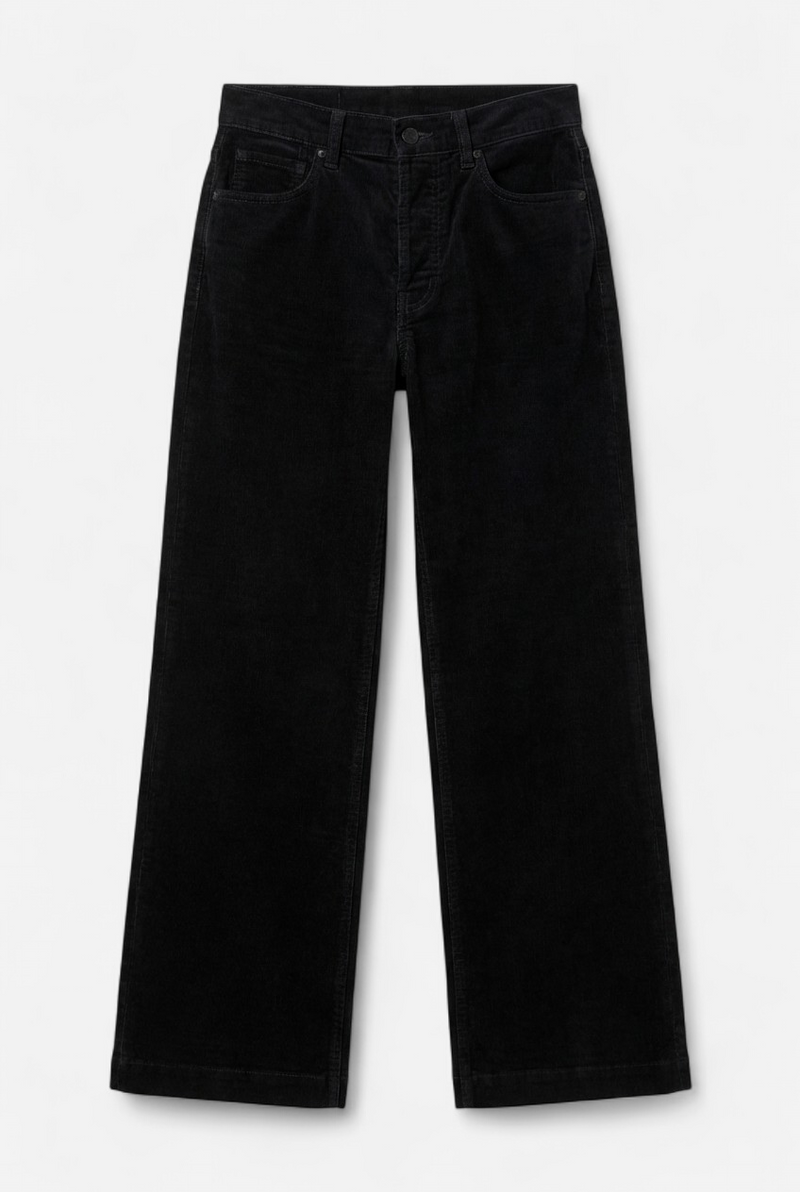 Pantalon en velours bleu foncé