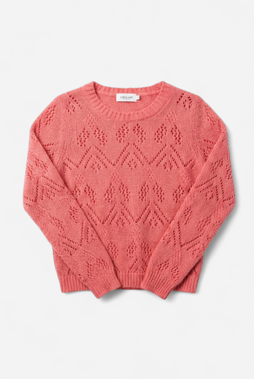 Openwork sweater