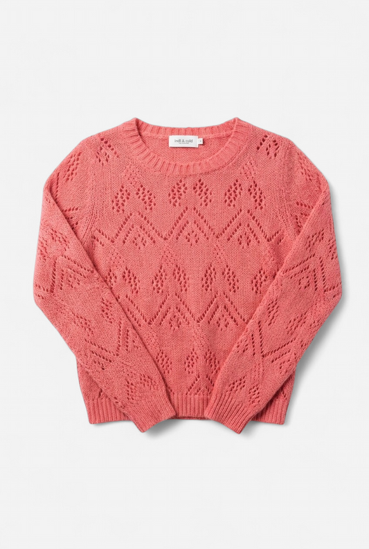 Openwork sweater