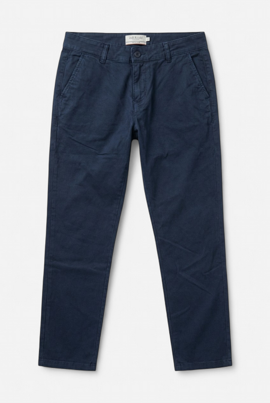Navy blue trousers