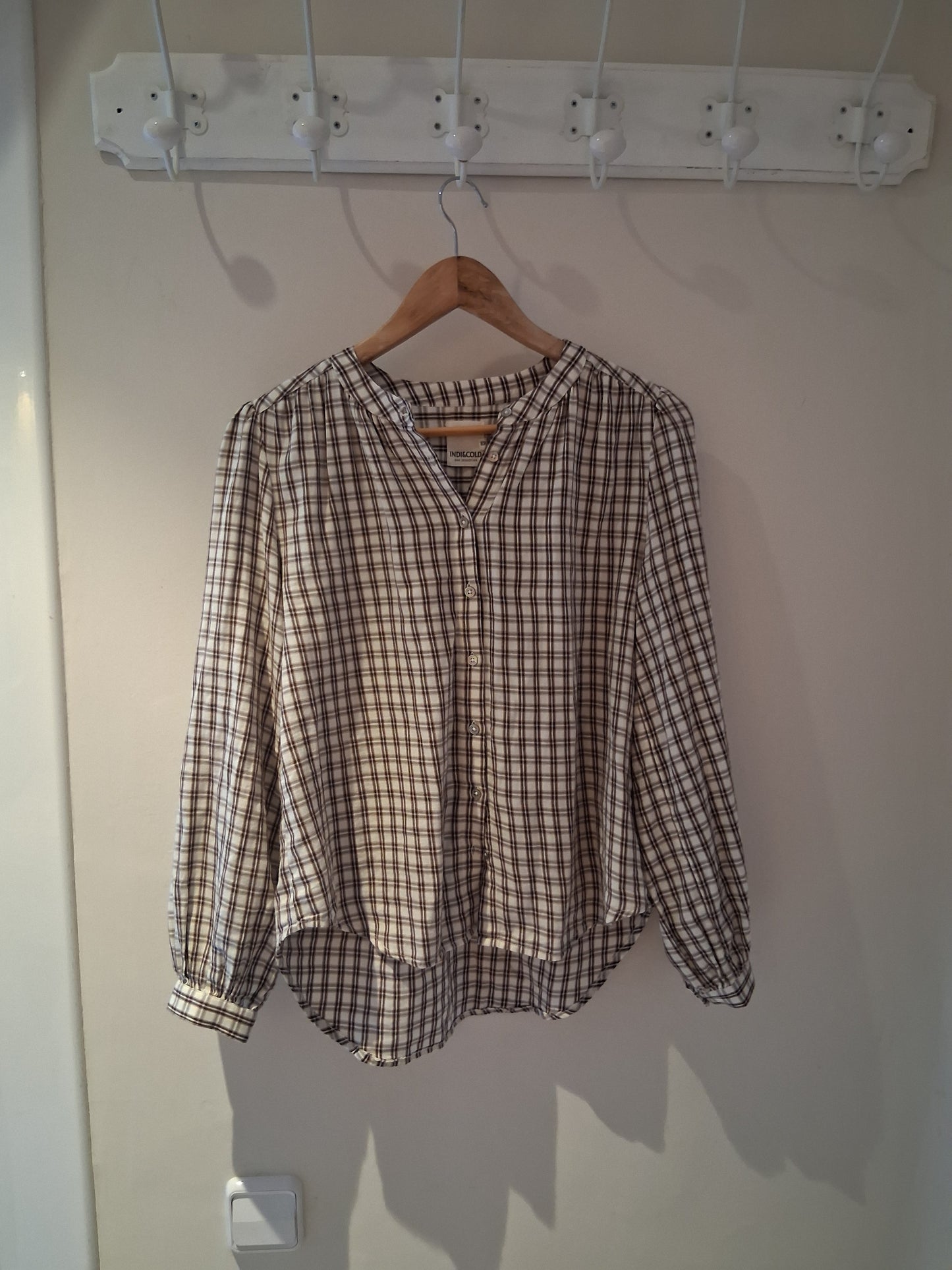 Camisa cuadros romántica