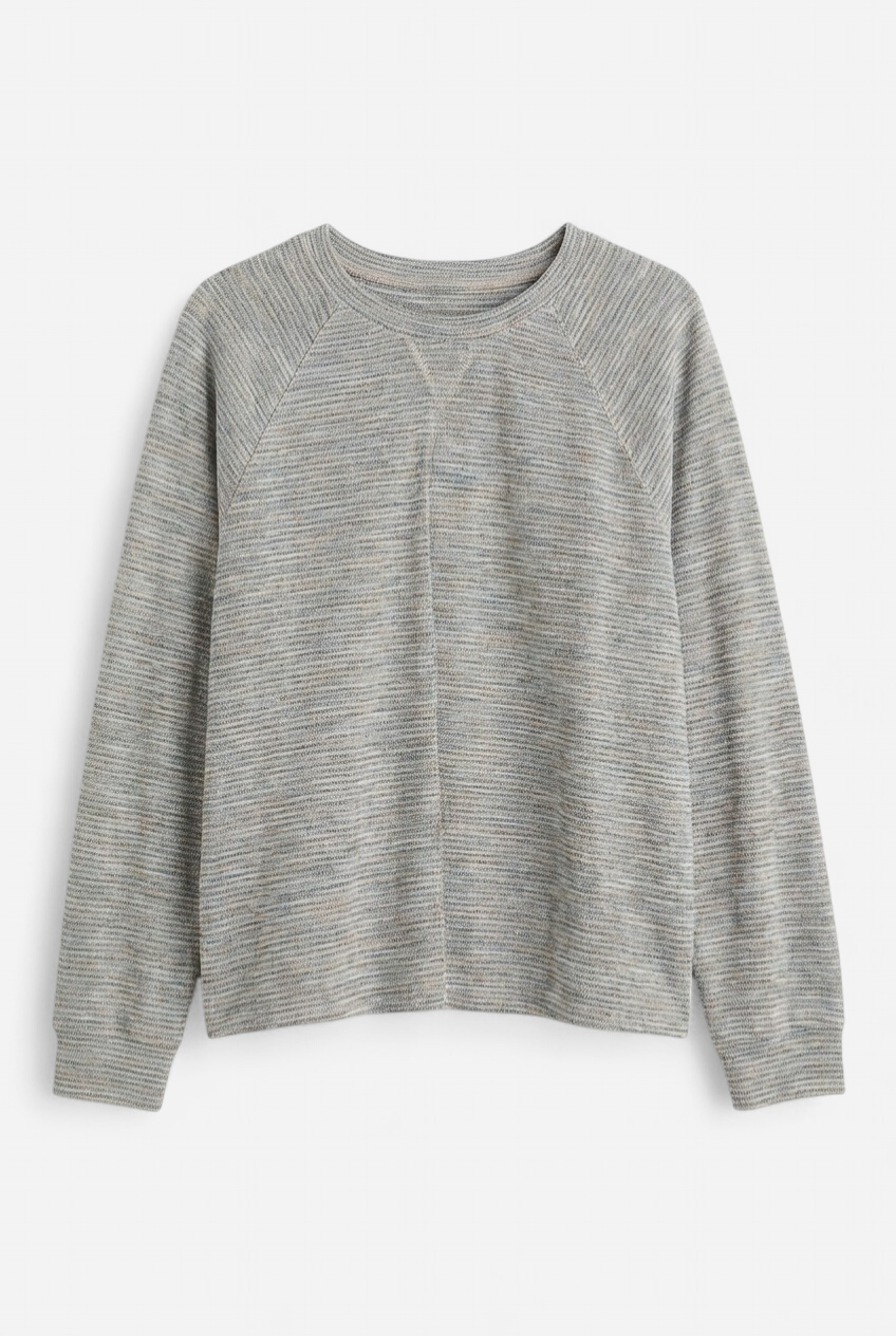 Striped knit sweatshirt