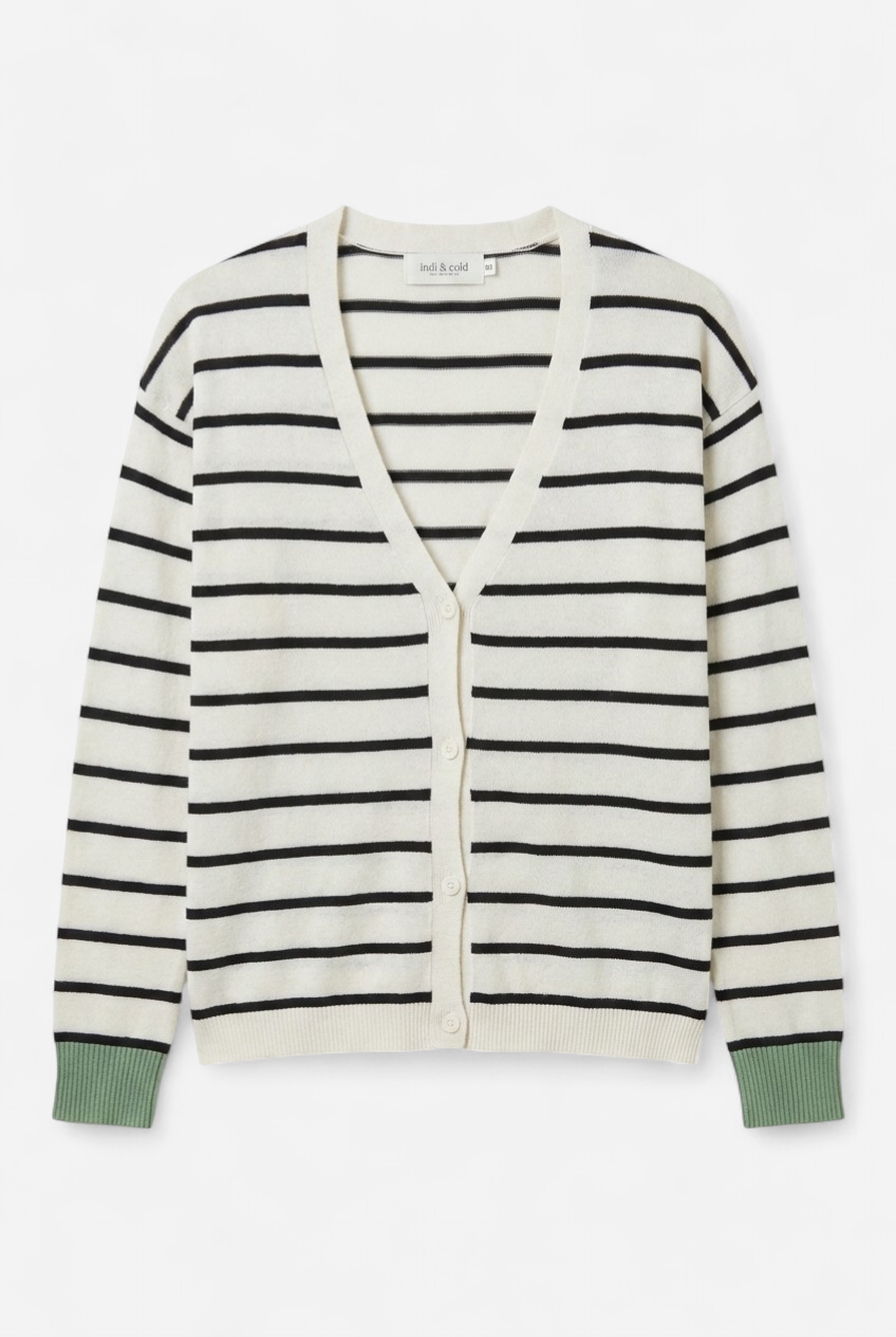 Chaqueta marinera con detalle verde en puños