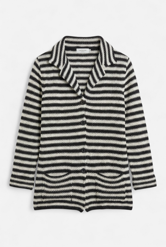 Sailor jacket in seed stitch