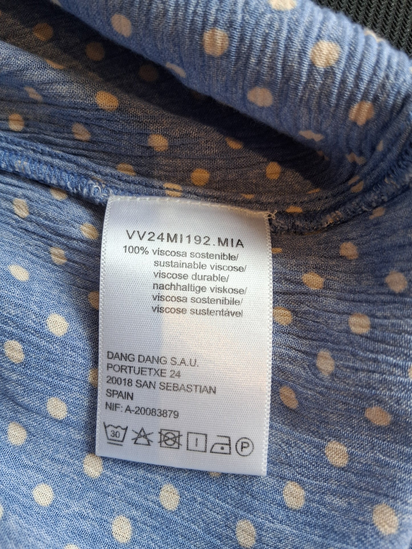 Blue polka dot shirt