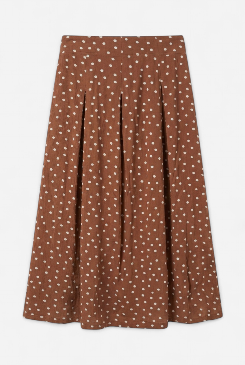 White polka dot skirt