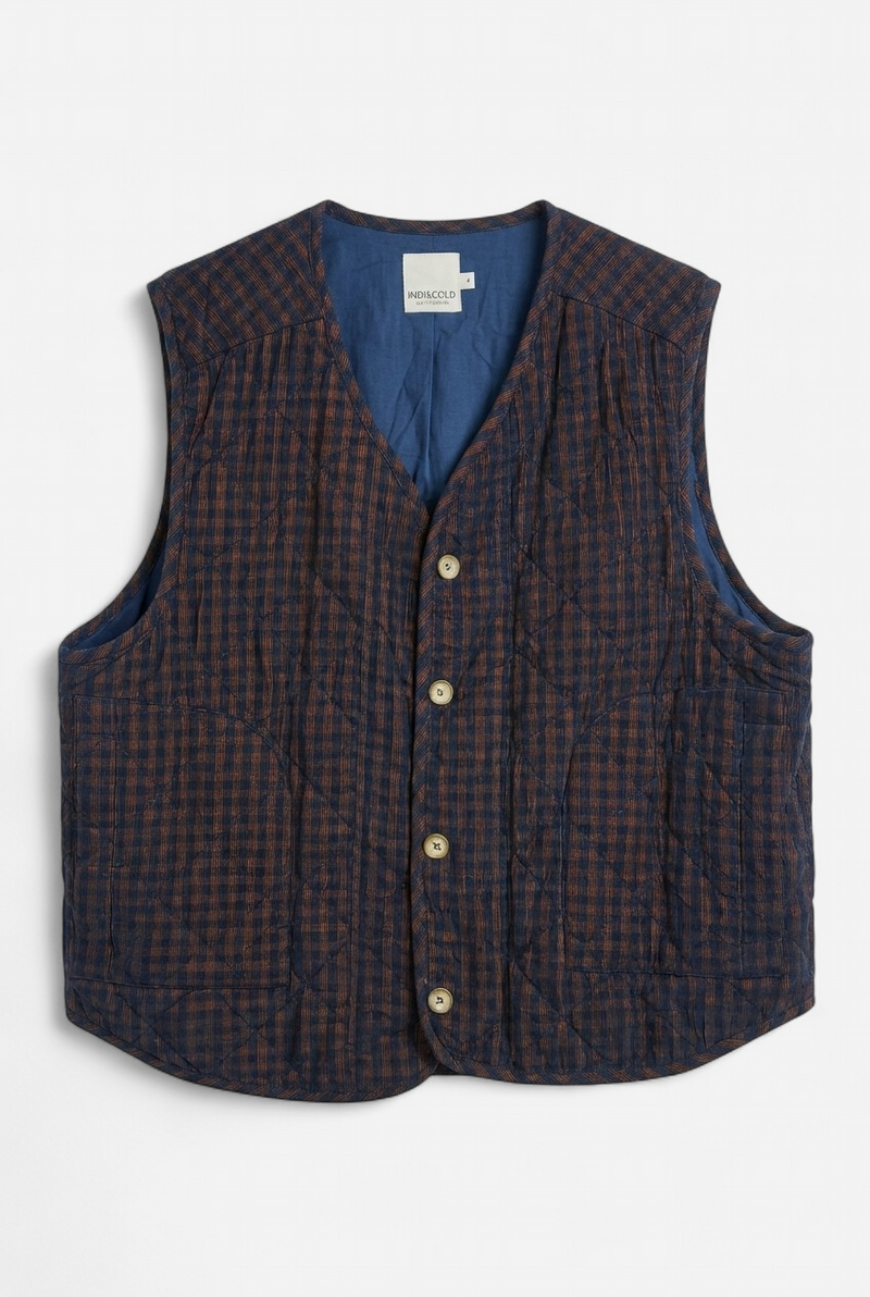 Gingham Check Vest
