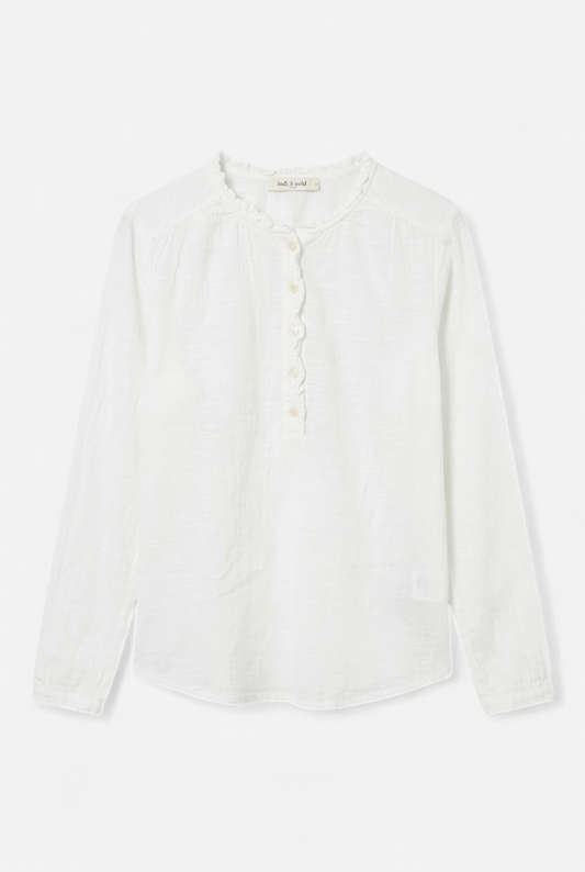 Blusa blanca manga larga
