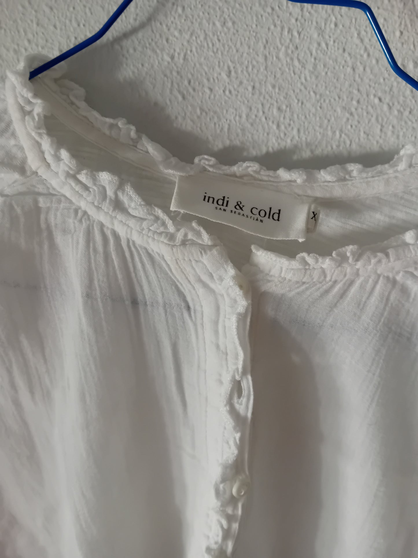 White long-sleeve blouse